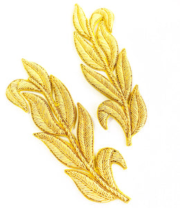 Goldwork Lauren Leaf