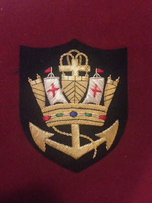 Royal Naval Crown Blazer Badge Anchor