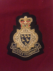 Sussex Yeomanry Blazer Badge(Vintage)