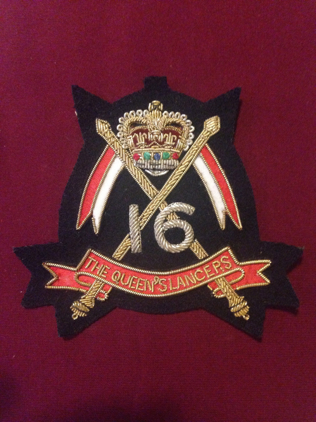 The 16 Queens Lancers Blazer Badge