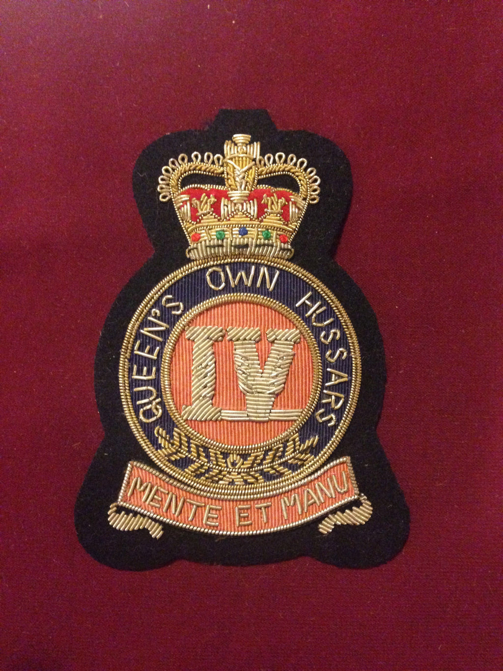 The Queens Own Hussars Blazer Badge