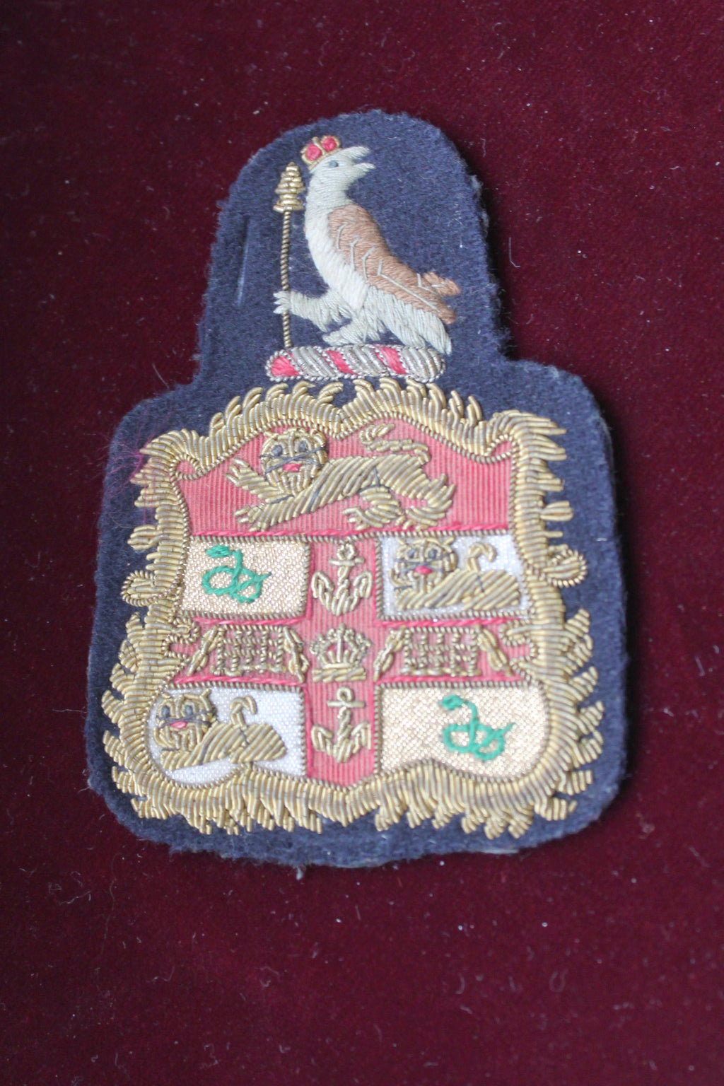 Lion, Serpent and Gates Crest with Pigeon Blazer Badge
